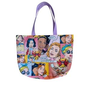 Estee Lauder 2024 Comic Book Pop Art Beach Tote Reversible Spring Summer